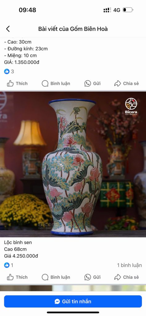 Bình bách hoa 40