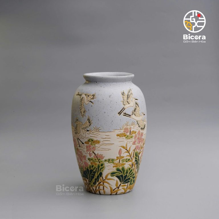 Hoa sen và chim hạc