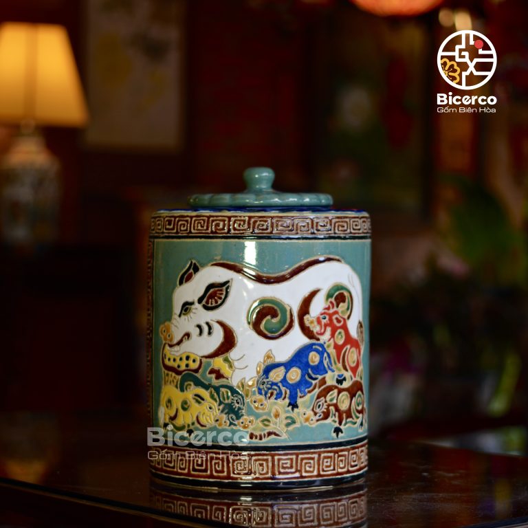 Hũ gạo heo Đông Hồ