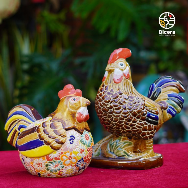Tượng gà trống-gà mái